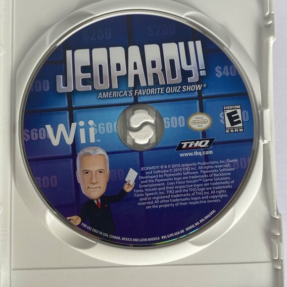 Nintendo Wii Jeopardy! Game Alex Trebeck THQ 2010 Over 2400 Clues Everyone - Picture 6 of 7